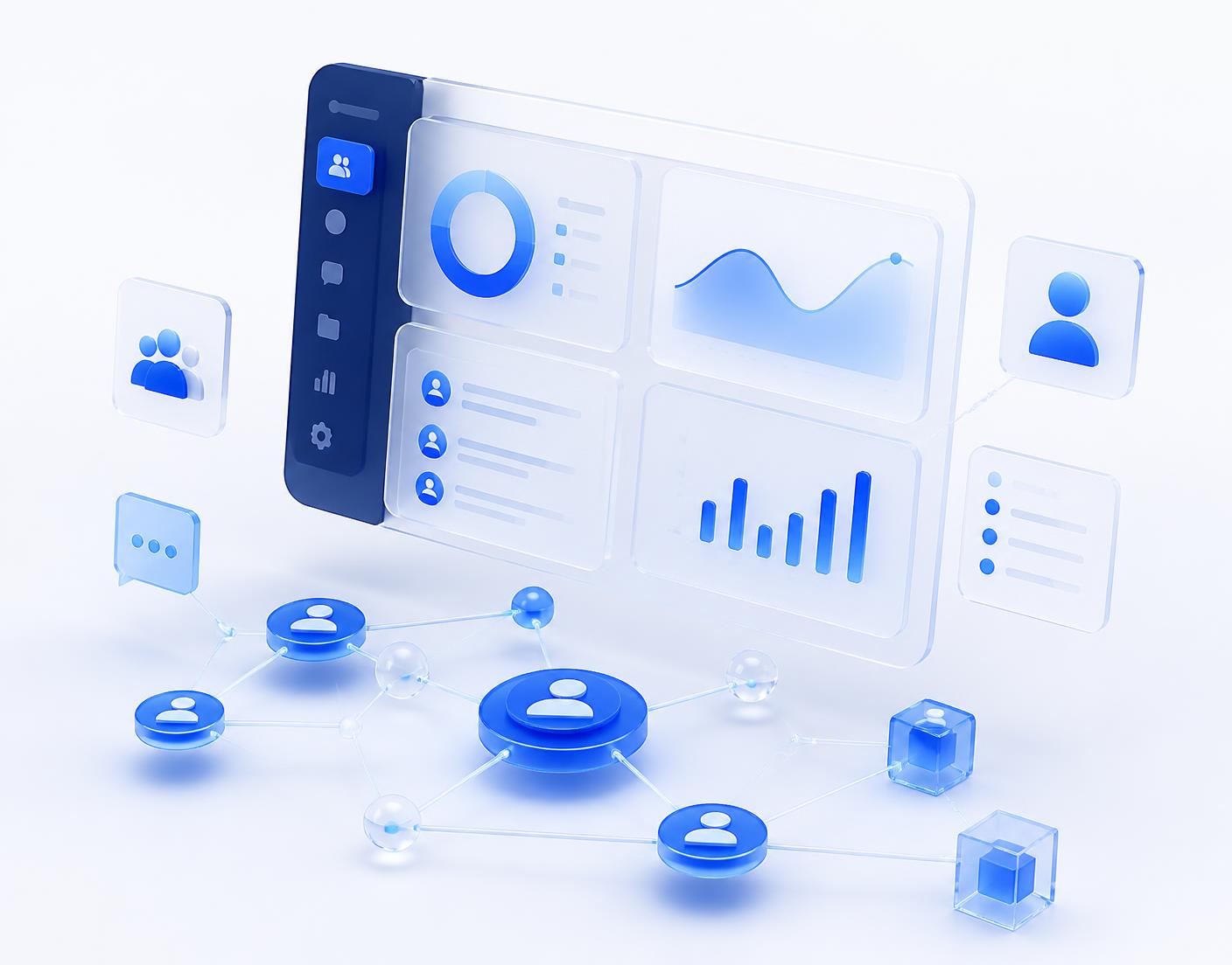 TeraHub admin portal and member network visualisation
